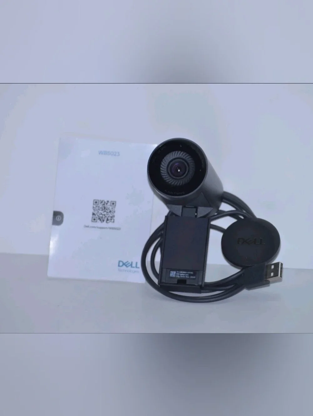 Dell Pro Webcam WB5023-DDAO 2K QHD - Black - HDR Ai Auto Framing